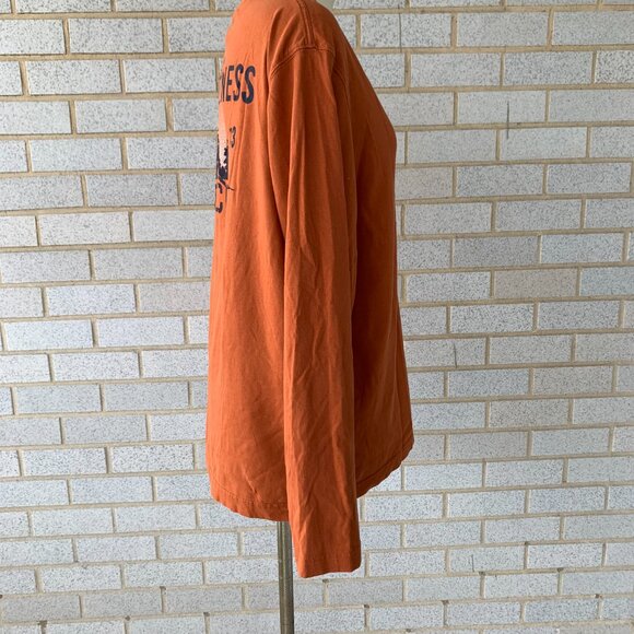 TIMBERLAND MENS  RUSTED  ORANGE COTTON SHIRT SIZE L  MADE IN INDIA - Picture 4 of 8